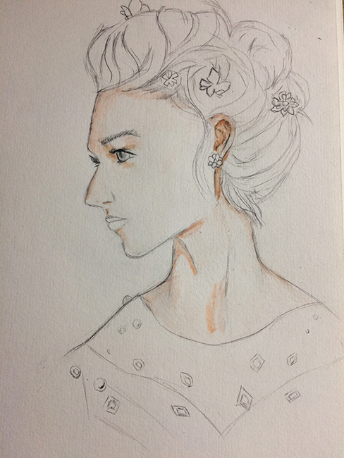 drawing girl画画